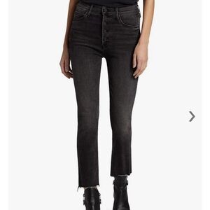 MOTHER The Pixie Dazzler Ankle Fray Jean in Night Shadow